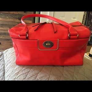 KATE SPADE LEATHER handbag in TANGERINE